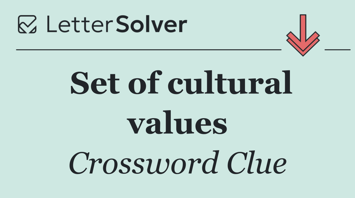 Set of cultural values