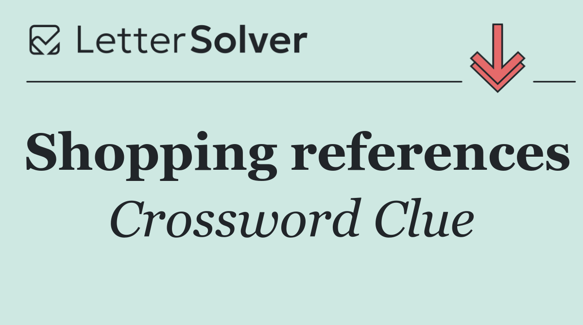 Shopping references