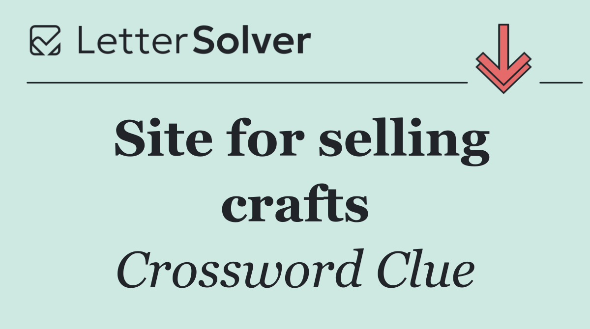 Site for selling crafts