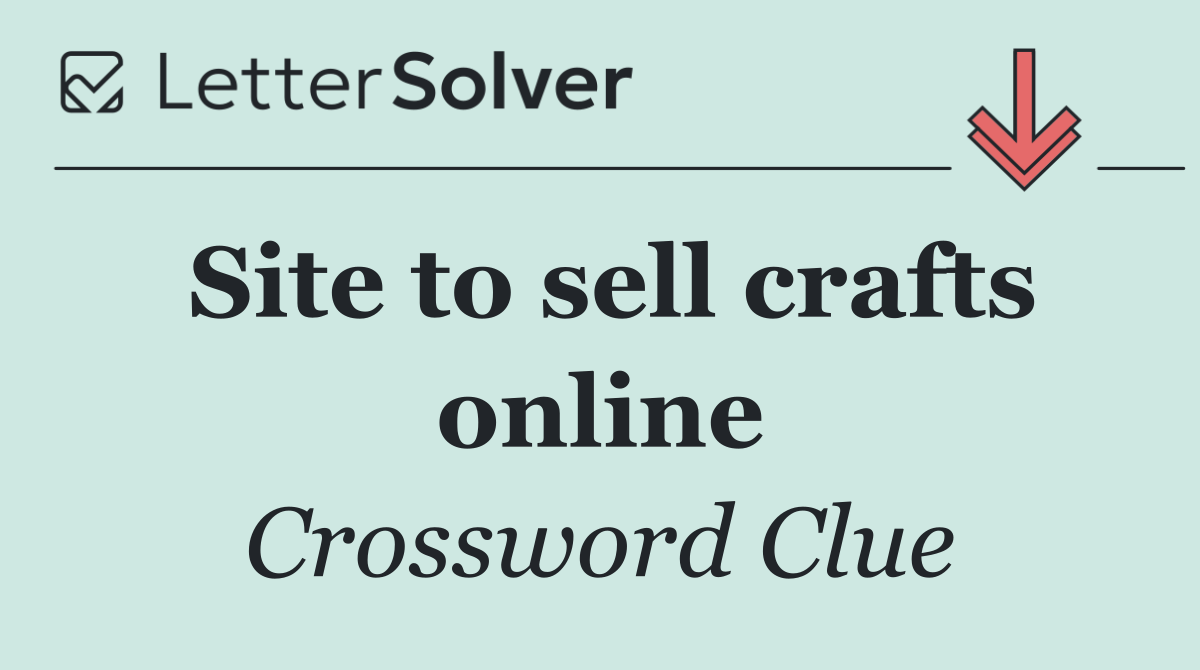 Site to sell crafts online