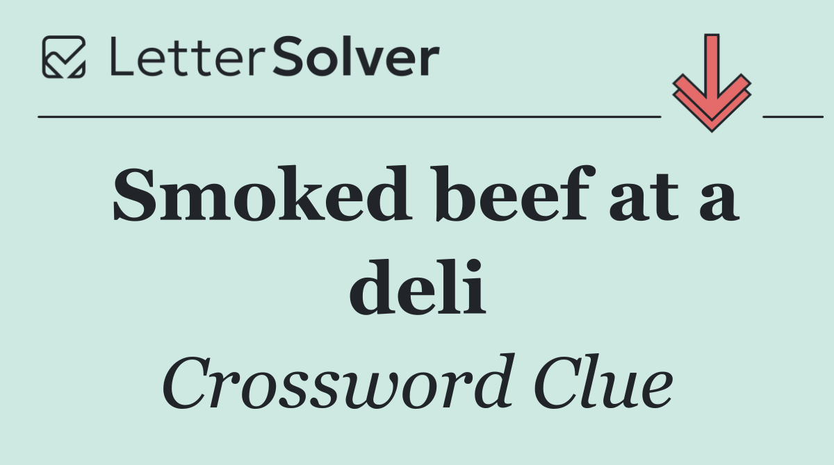 Smoked beef at a deli