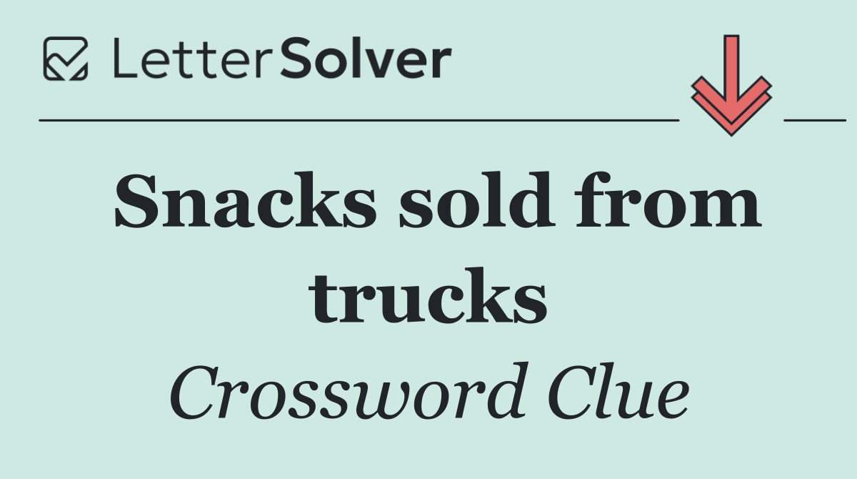 Snacks sold from trucks