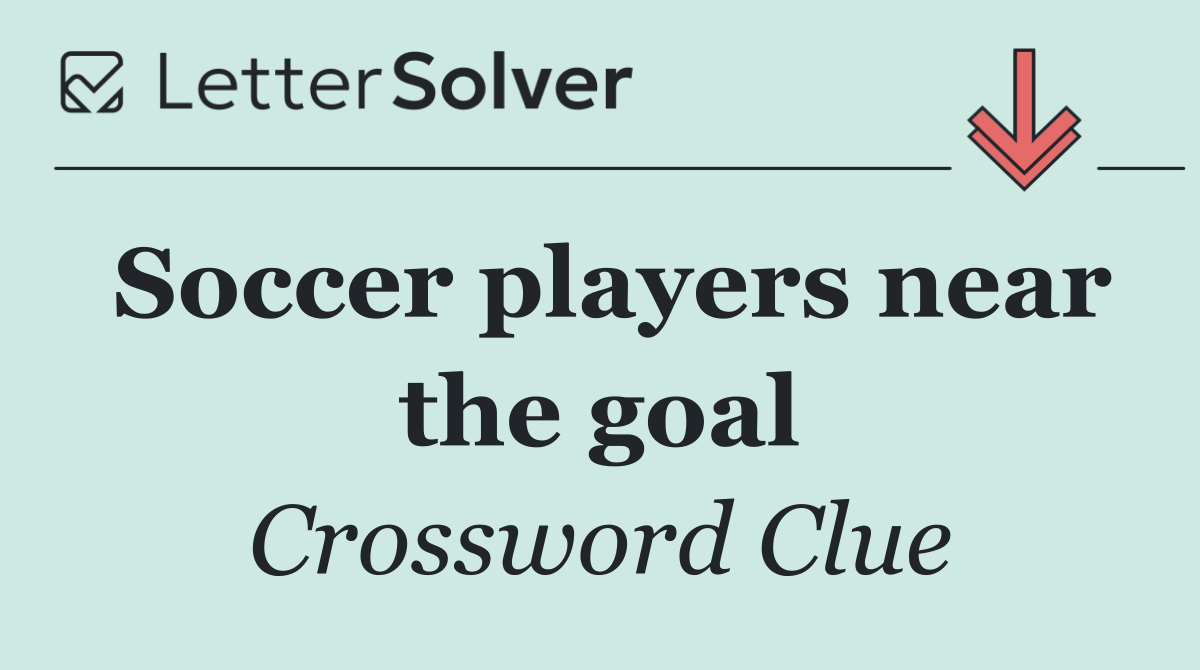 Soccer players near the goal