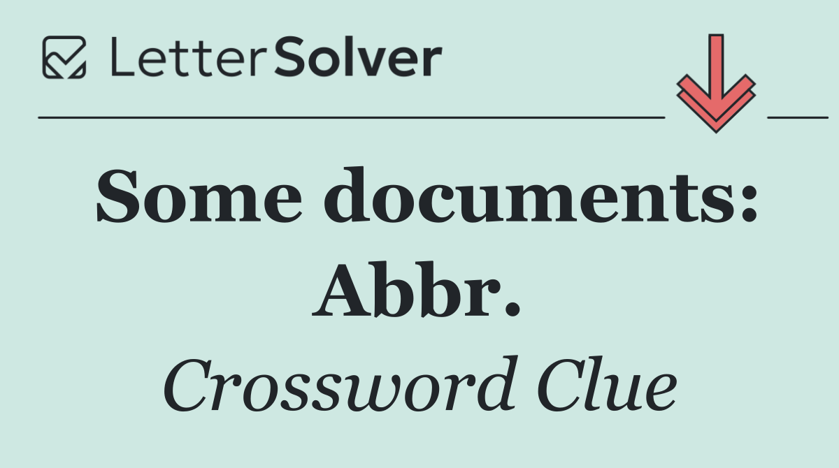 Some documents: Abbr.