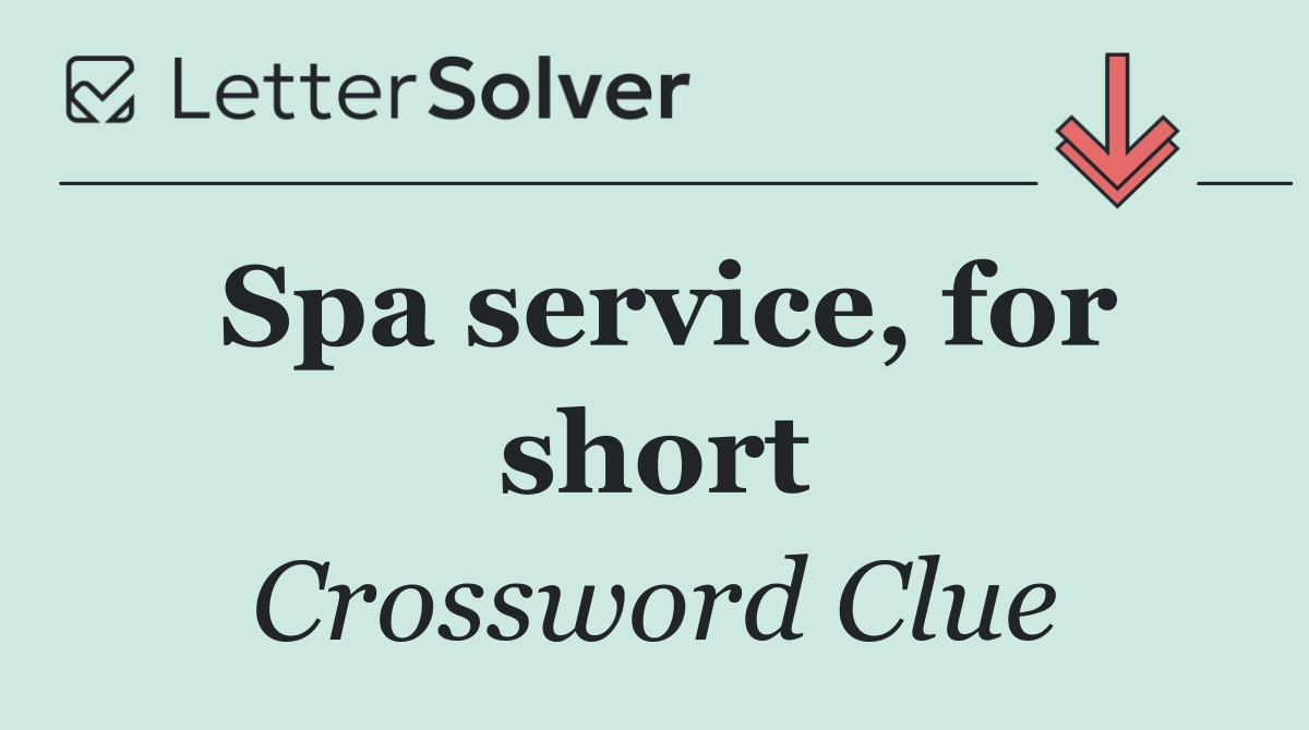 Spa service, for short
