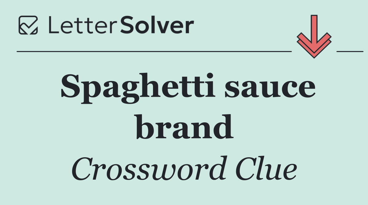 Spaghetti sauce brand