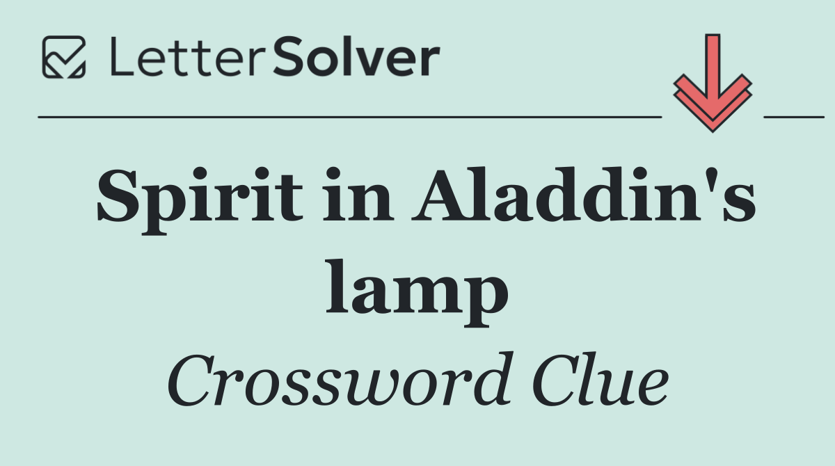 Spirit in Aladdin's lamp