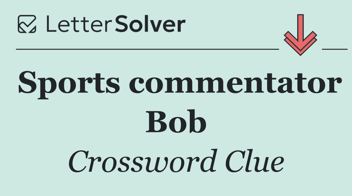 Sports commentator Bob
