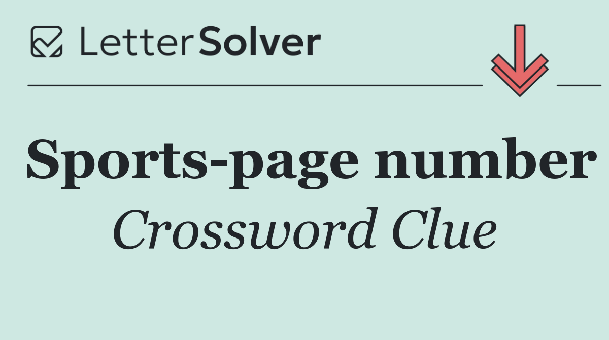 Sports page number