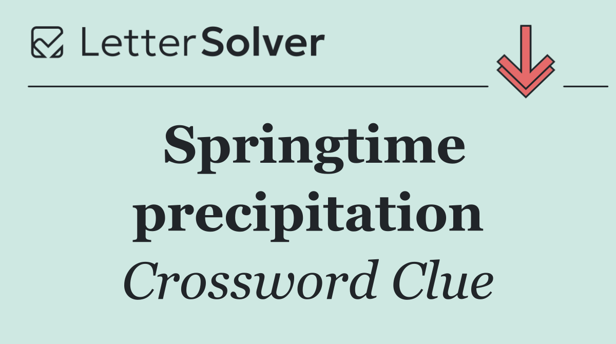 Springtime precipitation