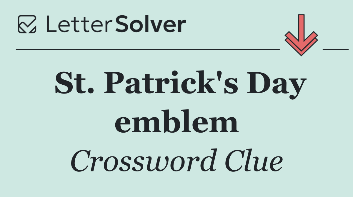 St. Patrick's Day emblem