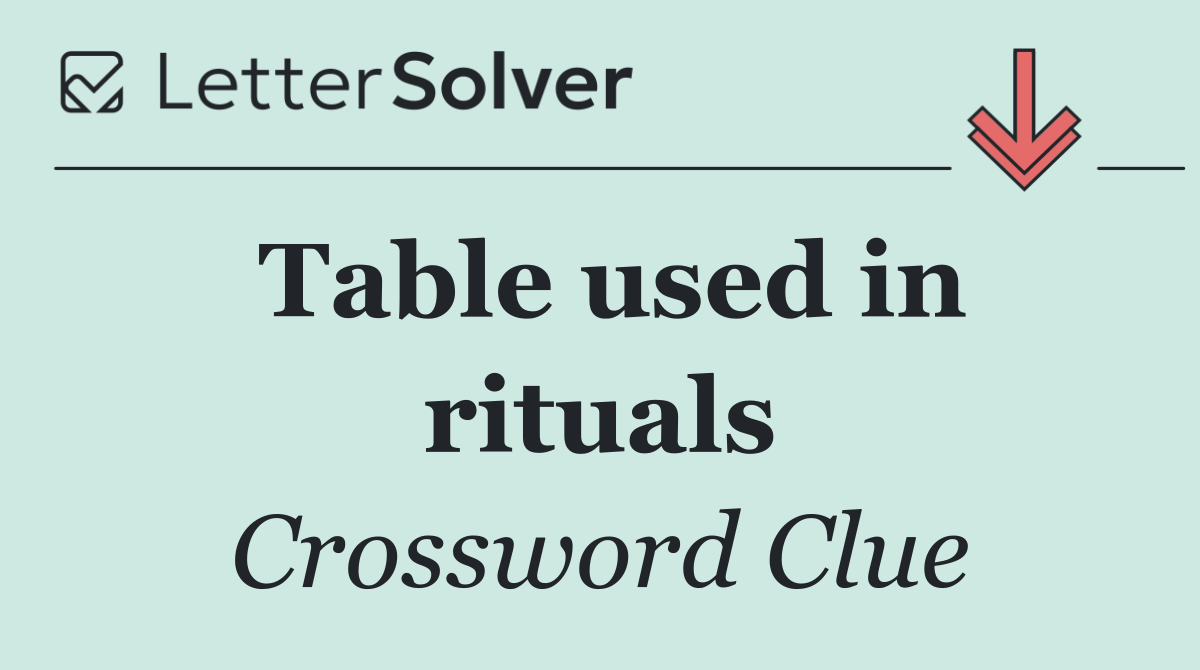 Table used in rituals