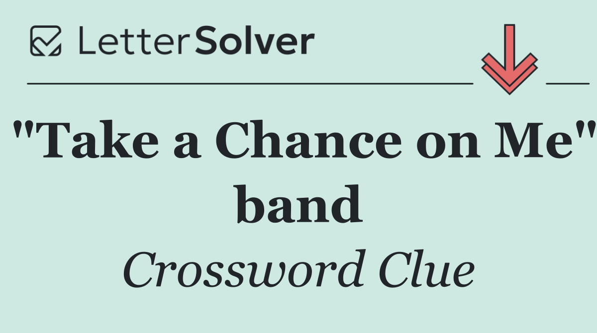 "Take a Chance on Me" band