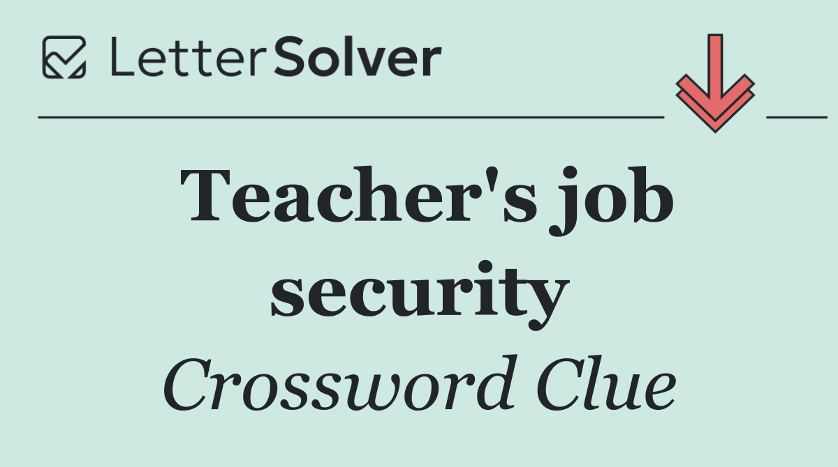 Teacher's job security