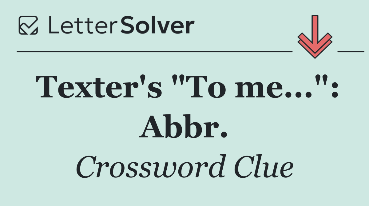 Texter's "To me...": Abbr.