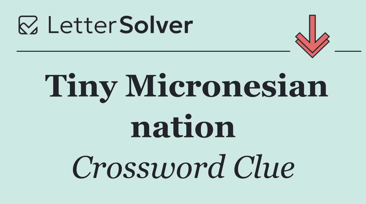 Tiny Micronesian nation