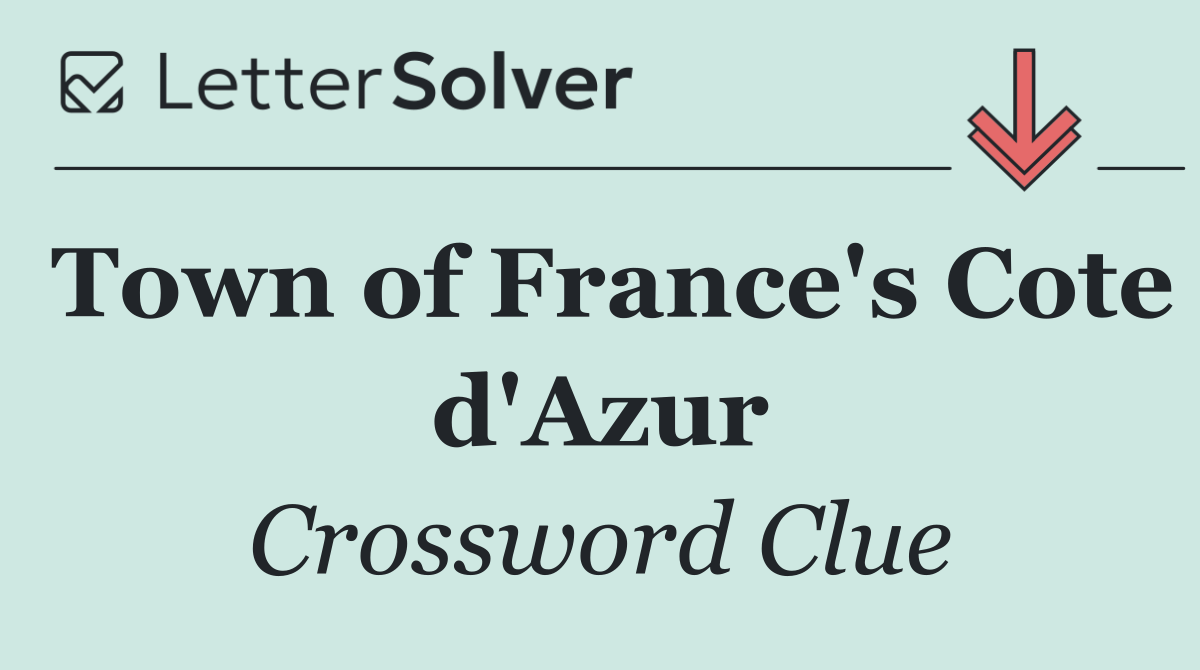Town of France's Cote d'Azur