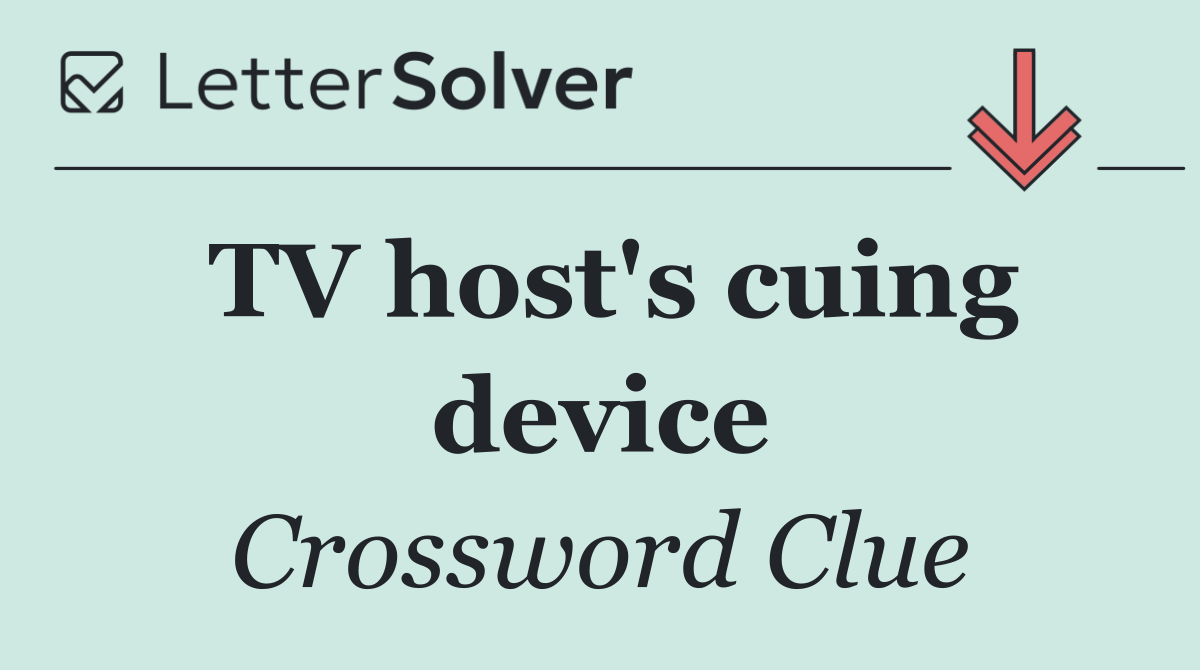TV host's cuing device