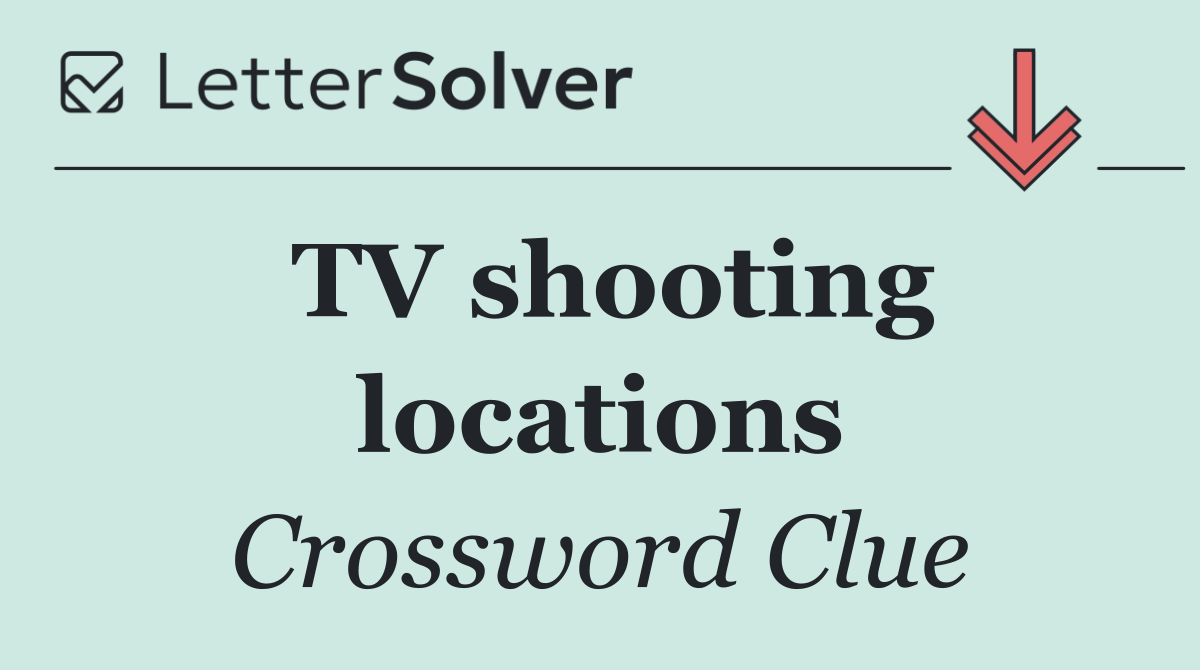 TV shooting locations