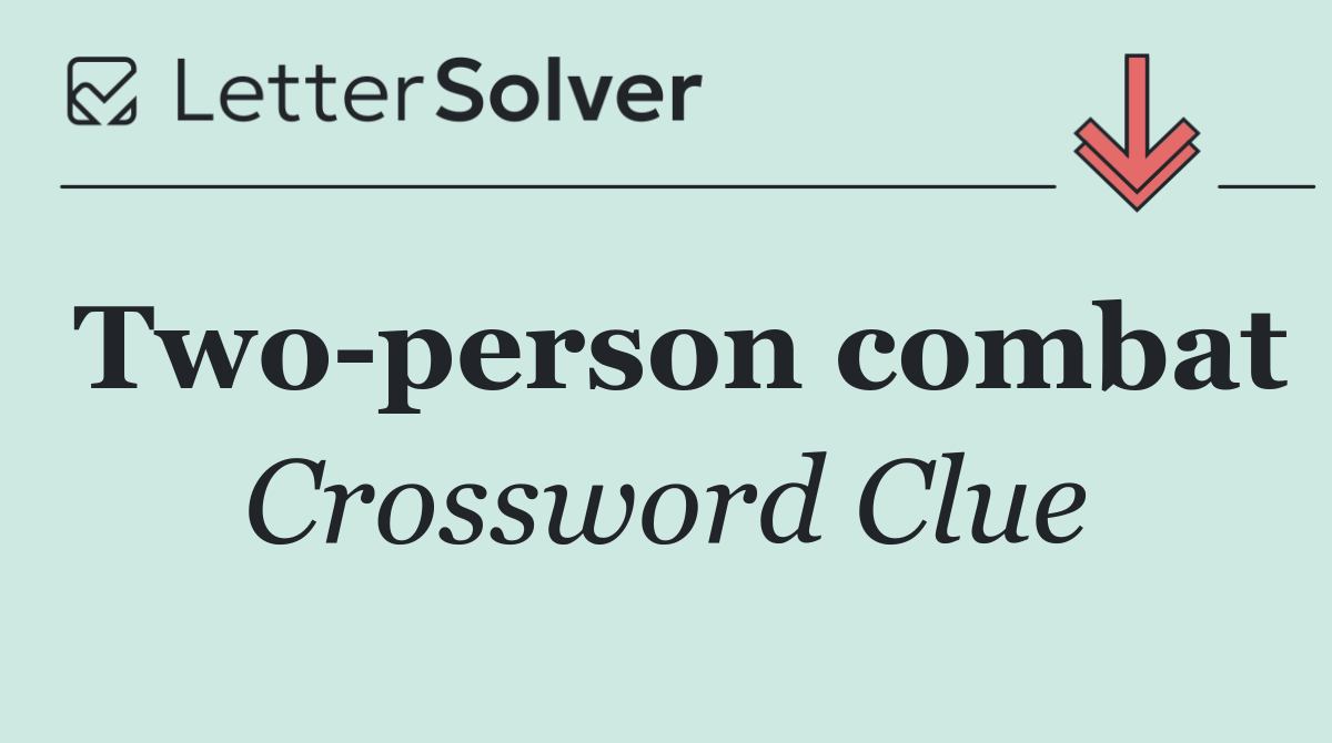 Two person combat