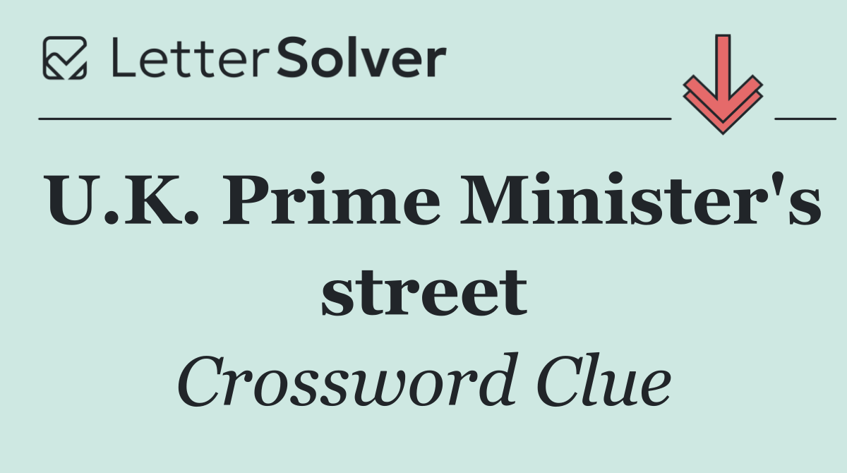 U.K. Prime Minister's street