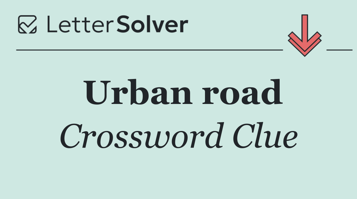 Urban road