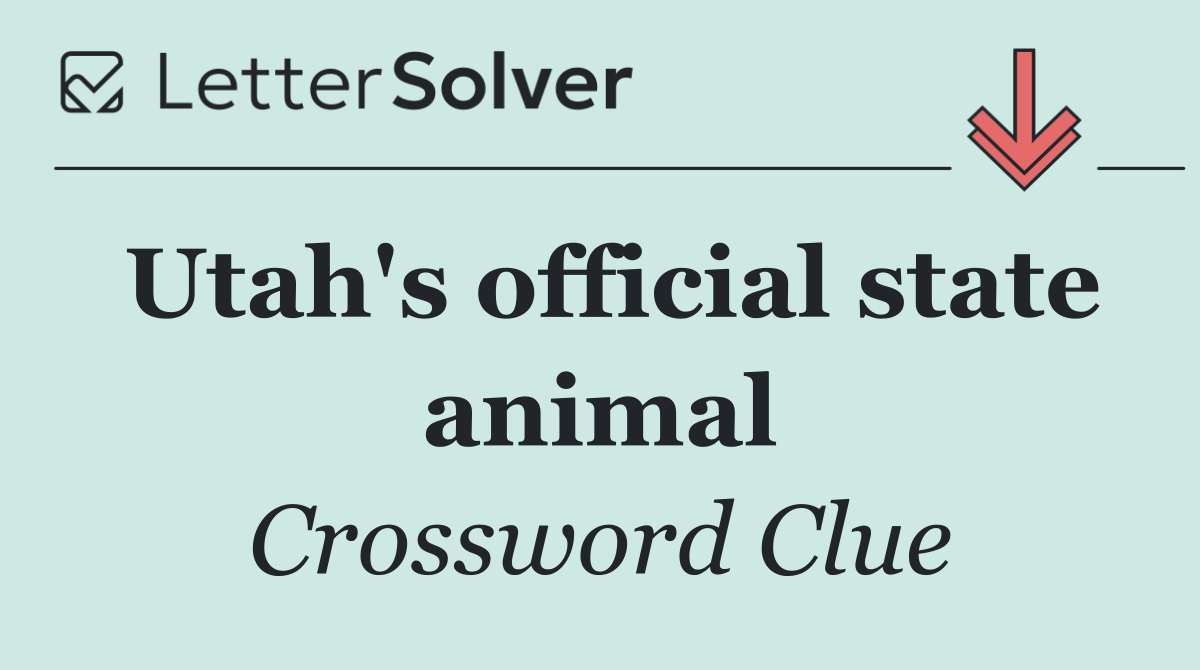 Utah's official state animal