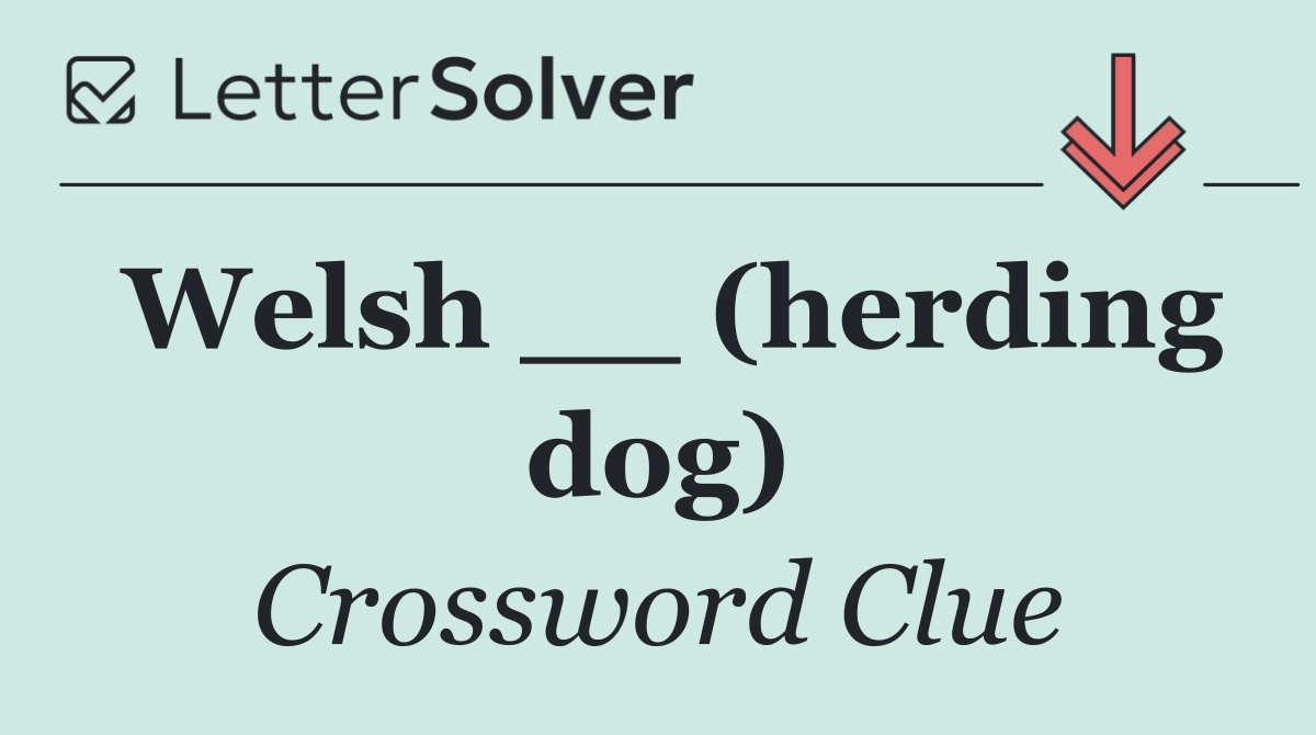 Welsh __ (herding dog)
