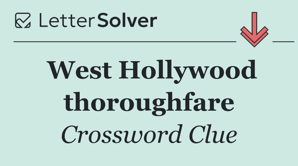 West Hollywood thoroughfare