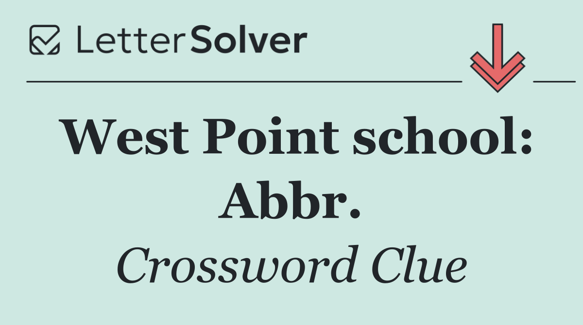 West Point school: Abbr.