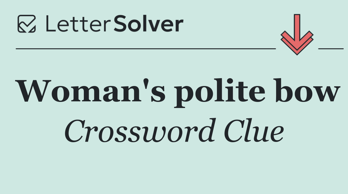 Woman's polite bow