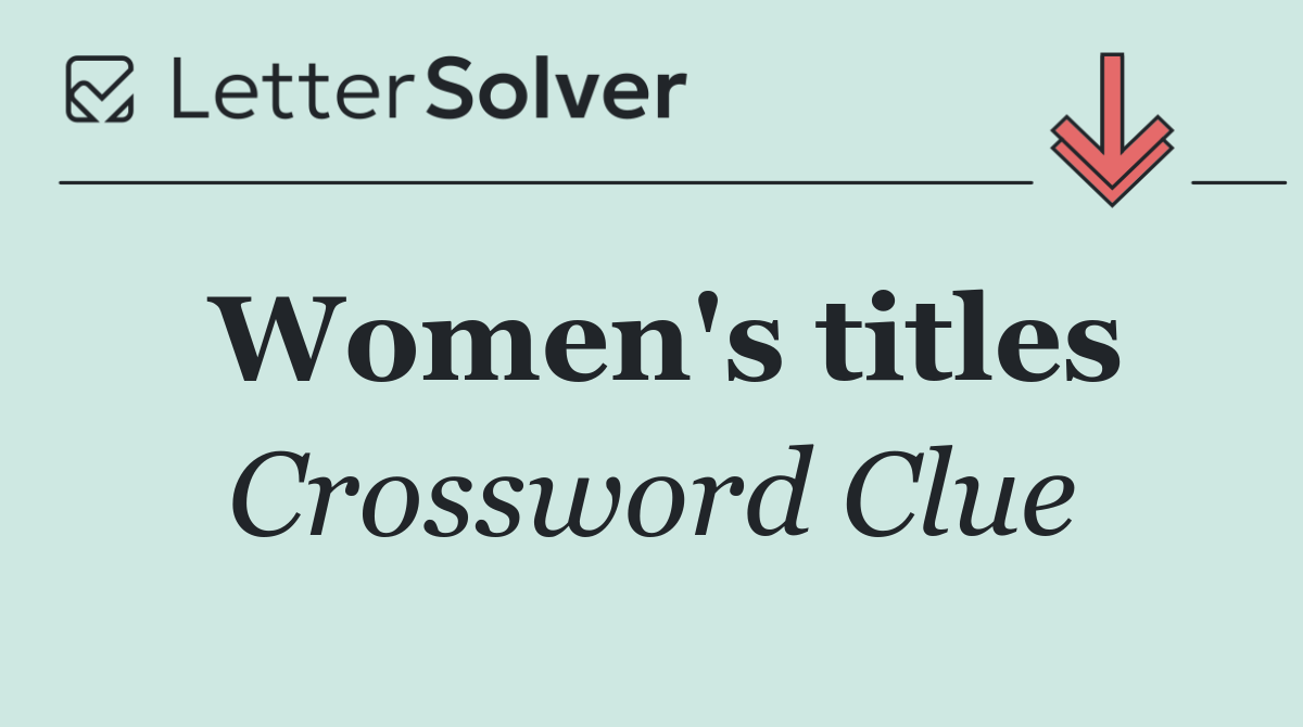 Women's titles