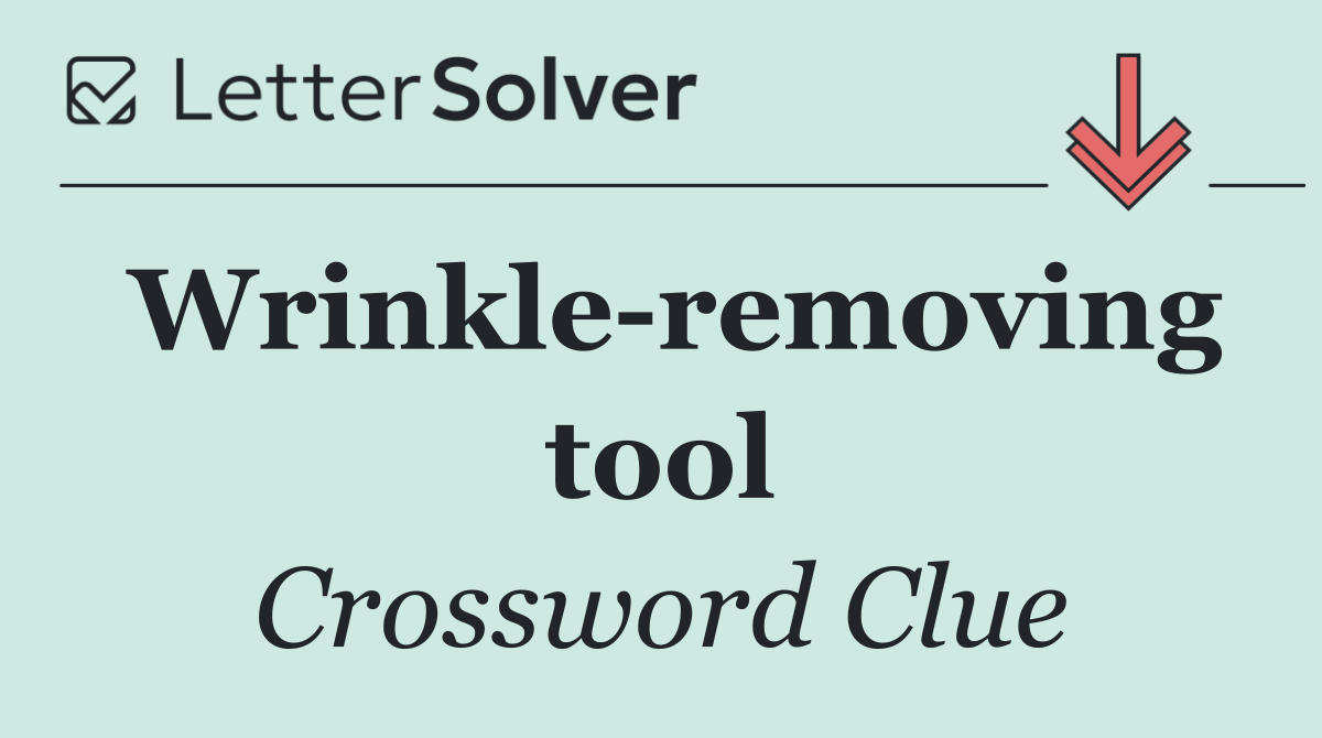 Wrinkle removing tool