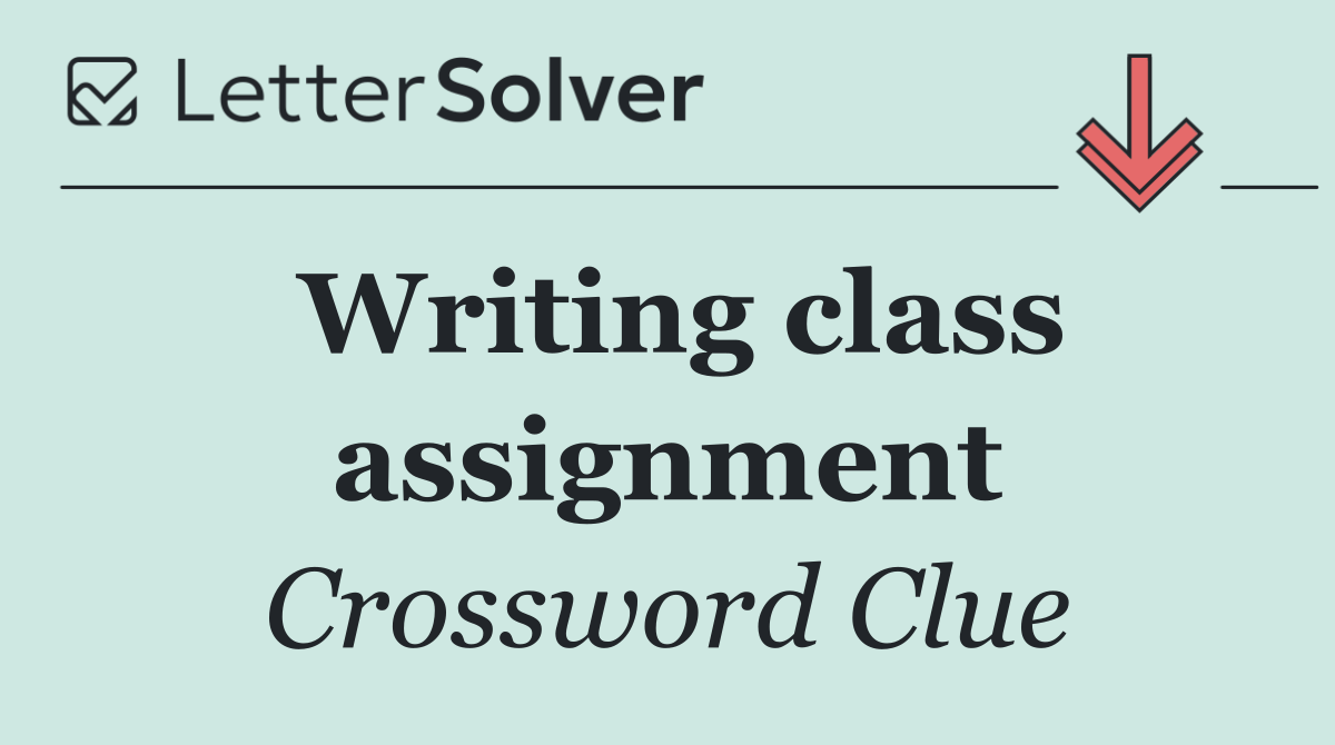 Writing class assignment