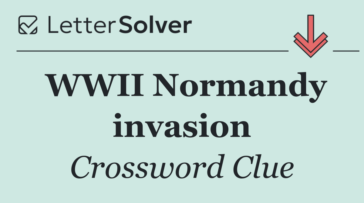 WWII Normandy invasion