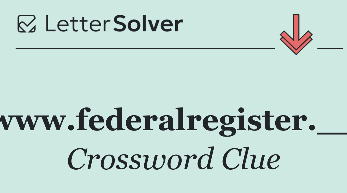 www.federalregister.__