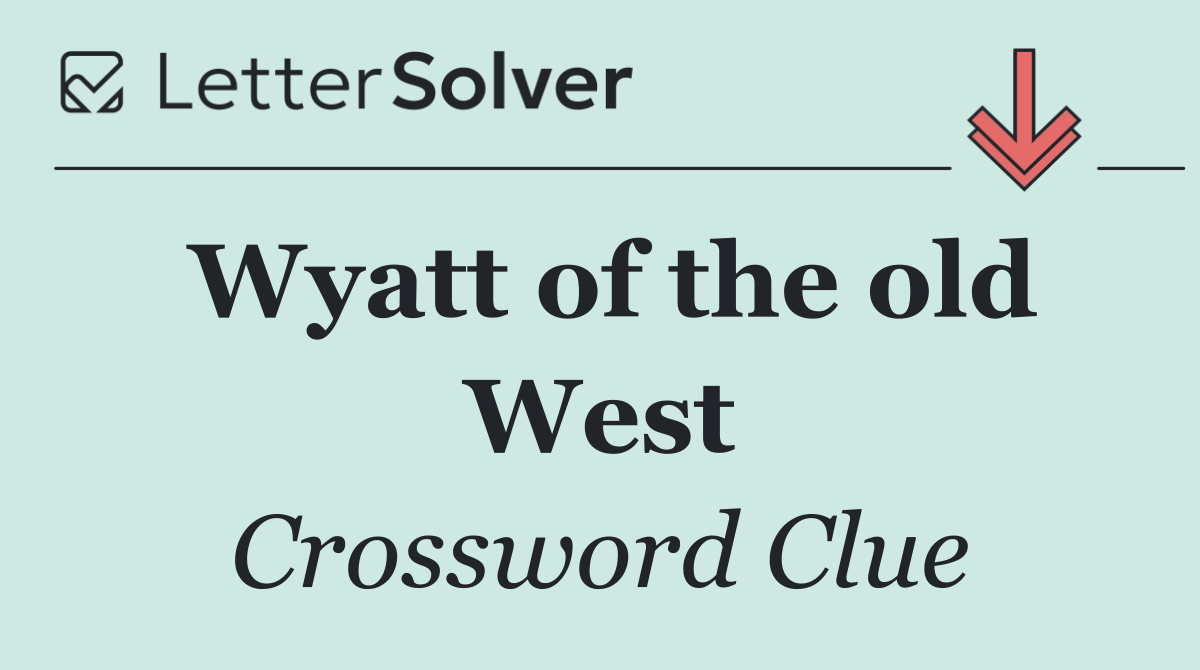 Wyatt of the old West
