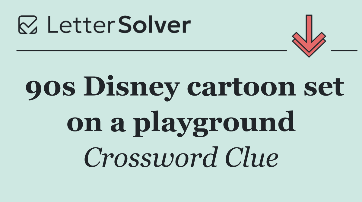 90s Disney cartoon set on a playground
