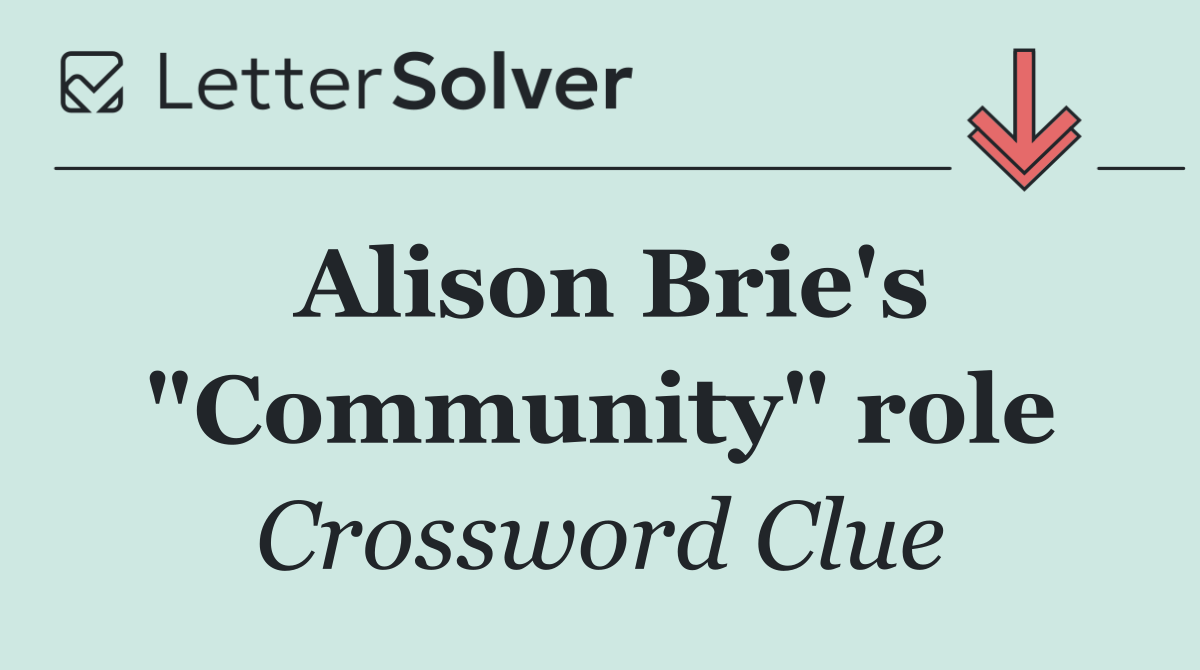 Alison Brie's "Community" role