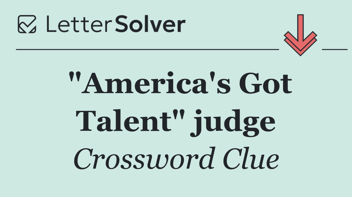"America's Got Talent" judge
