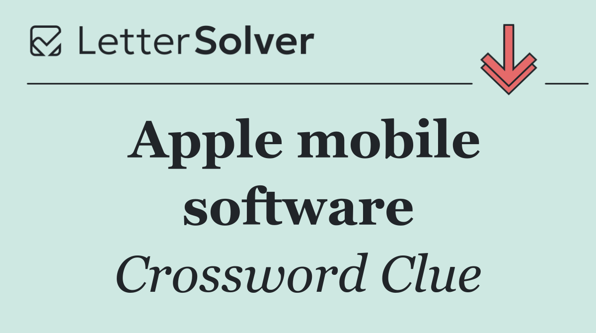 Apple mobile software