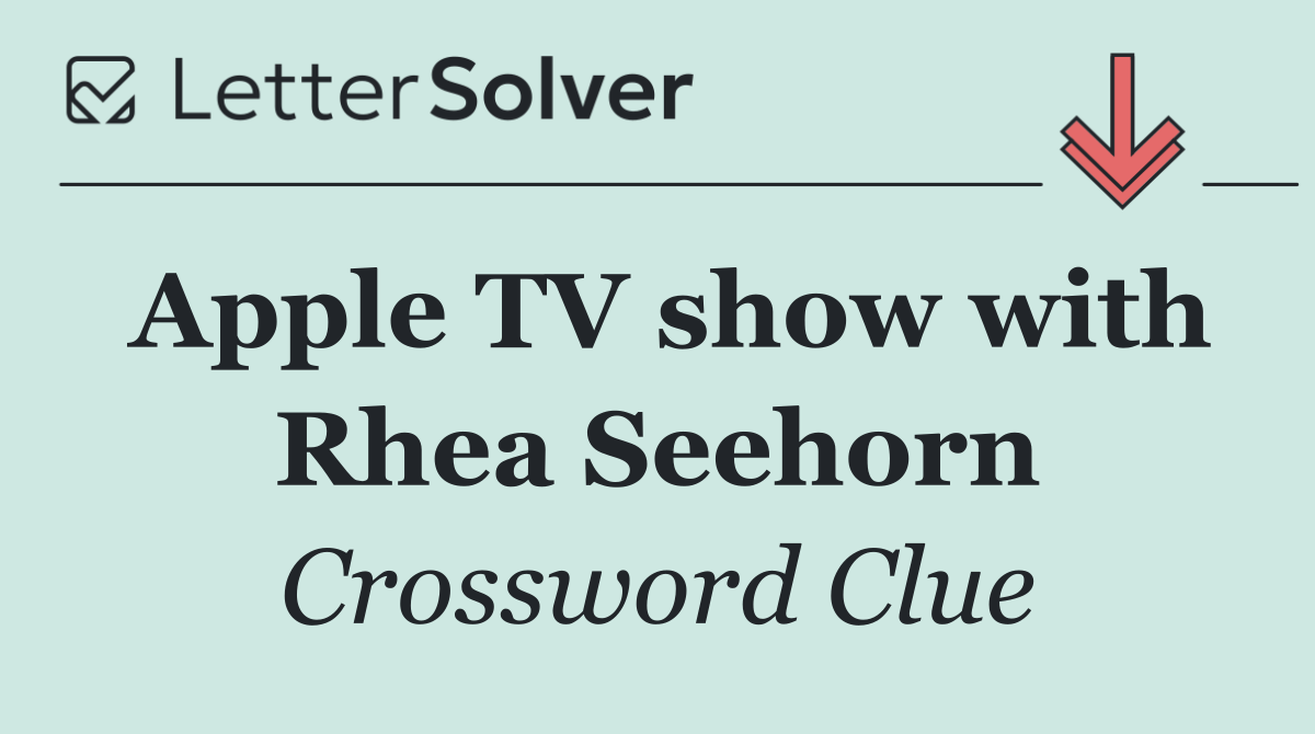 Apple TV show with Rhea Seehorn