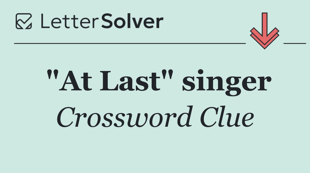 "At Last" singer
