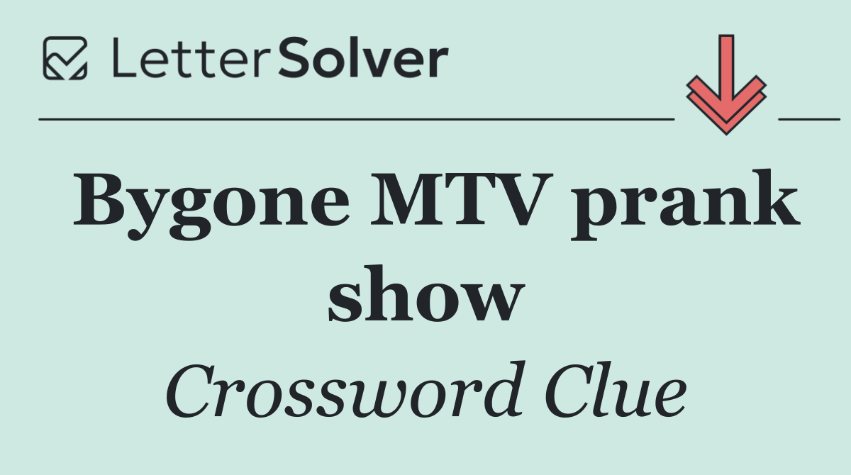 Bygone MTV prank show