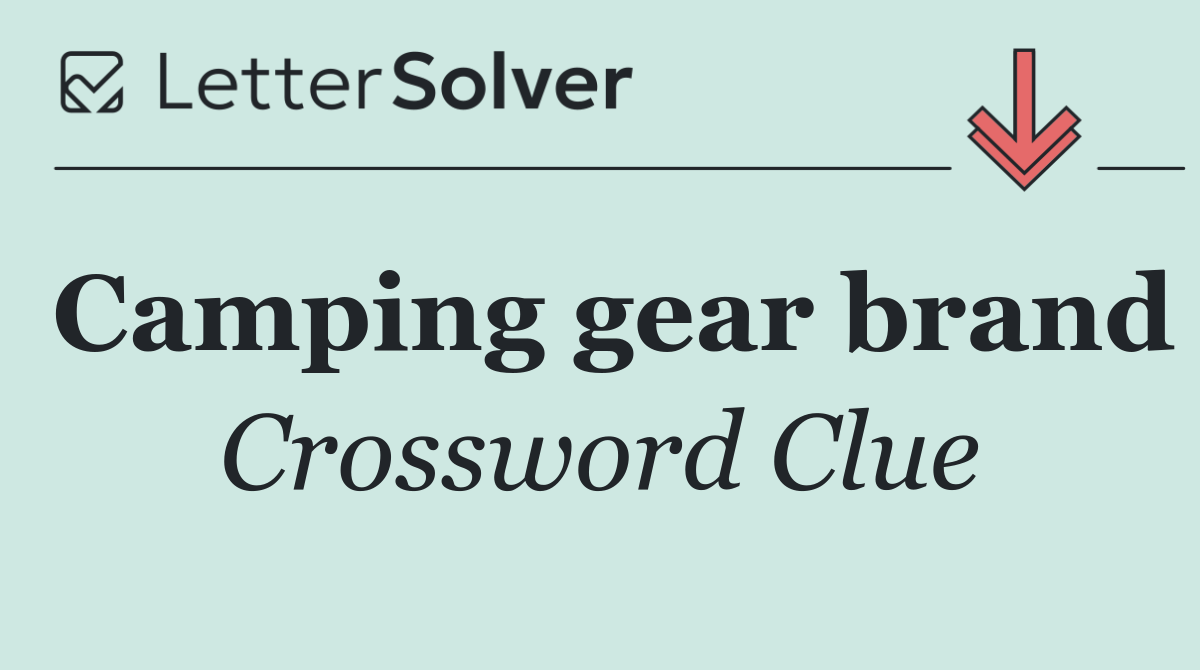 Camping gear brand