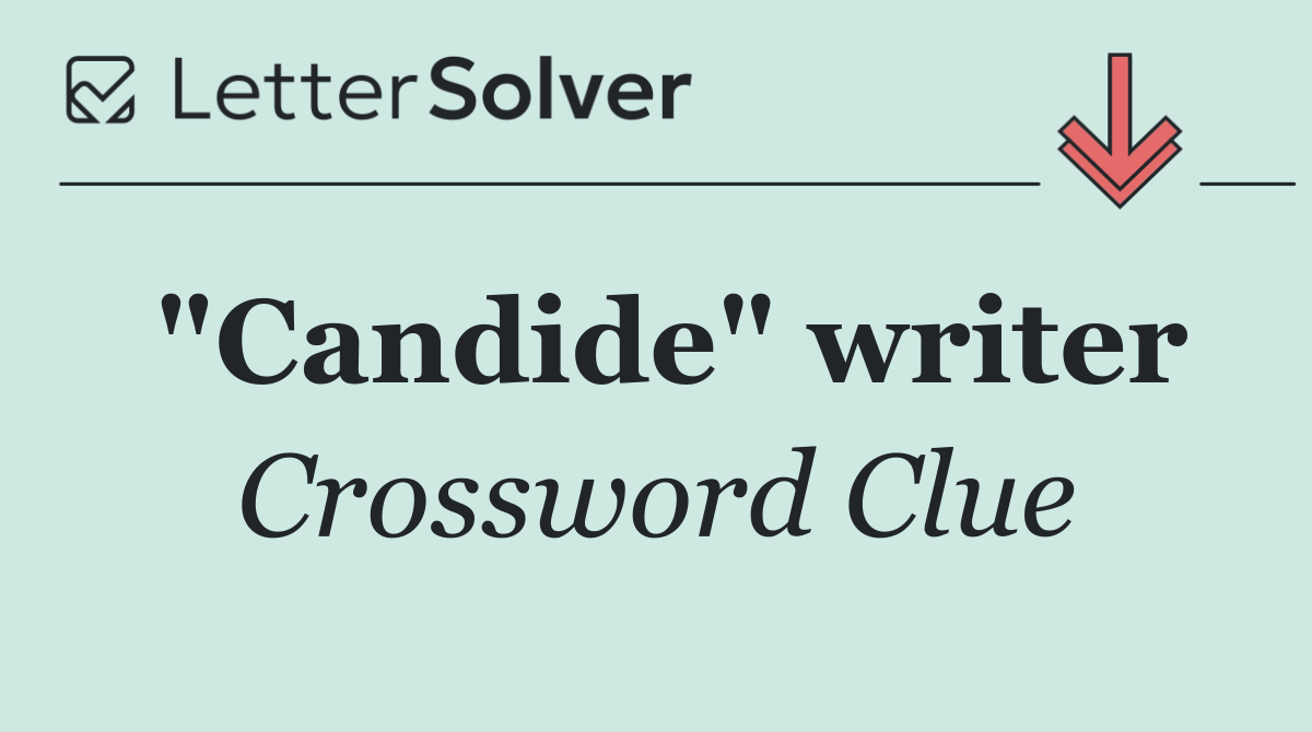 "Candide" writer