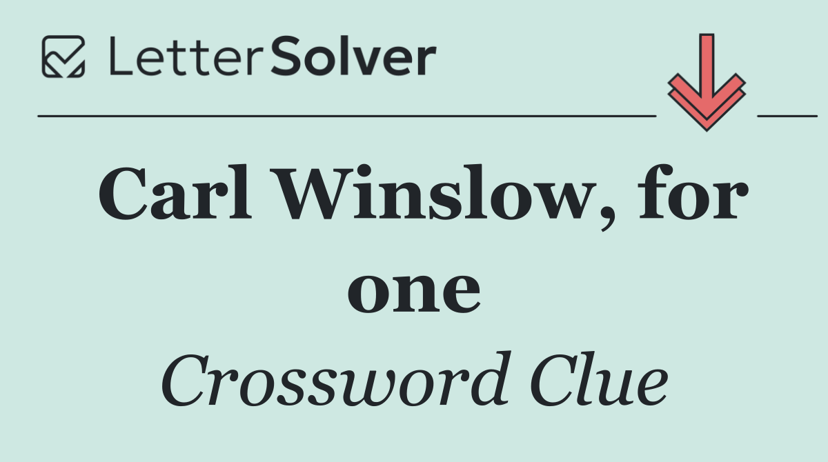 Carl Winslow, for one