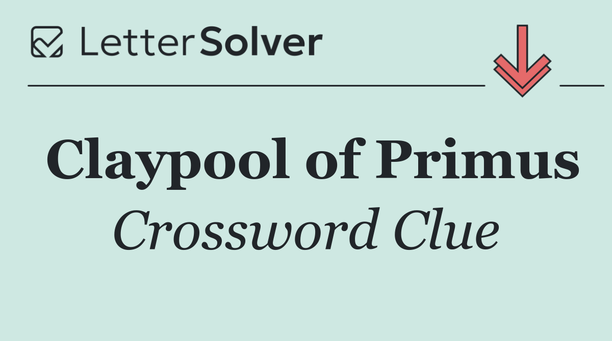 Claypool of Primus