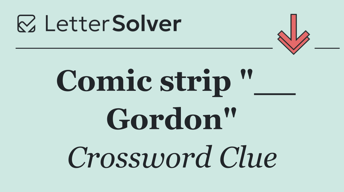 Comic strip "__ Gordon"