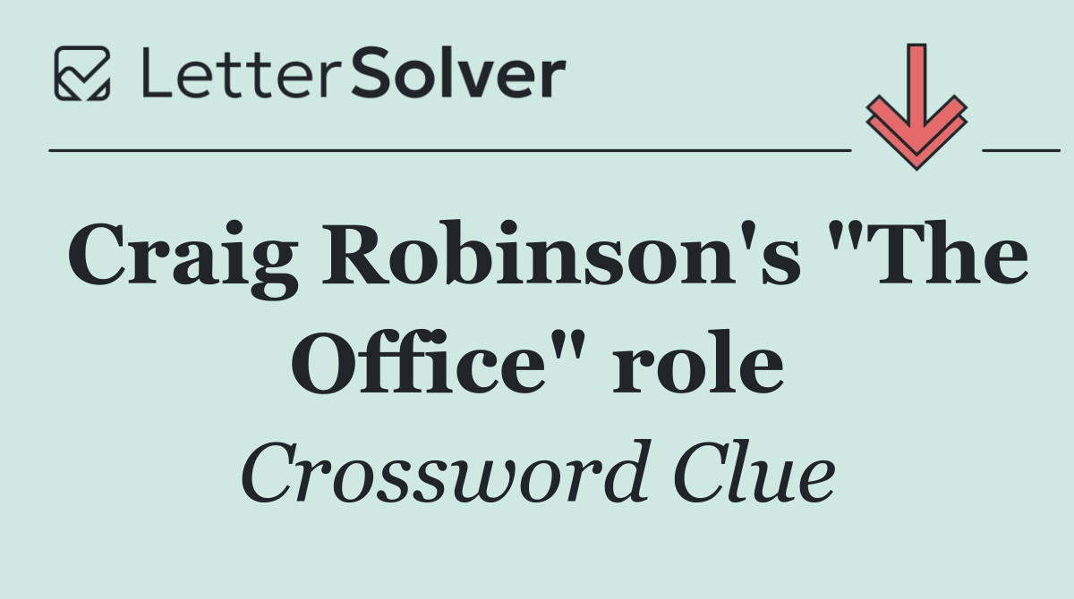 Craig Robinson's "The Office" role